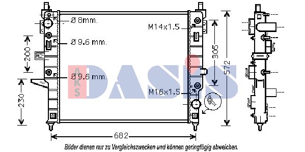 AKS DASIS radiatorius, variklio aušinimas 121740N